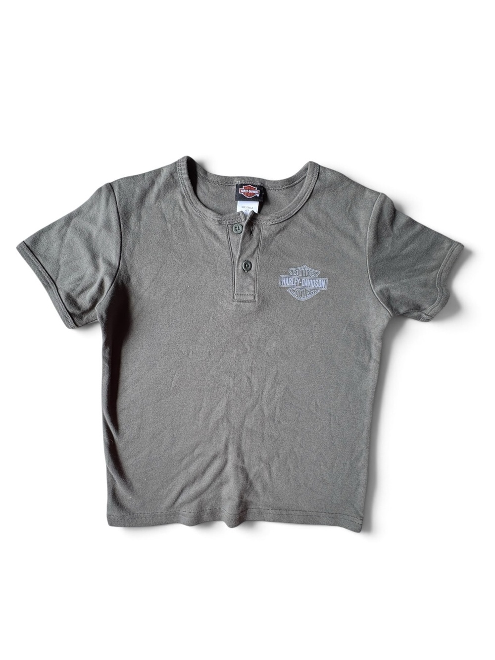 Harley-Davidson Kids' Olive Green Henley Tee